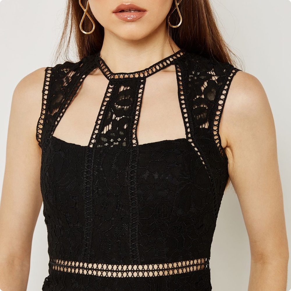 BARDOT Spliced Panel Midi Dress